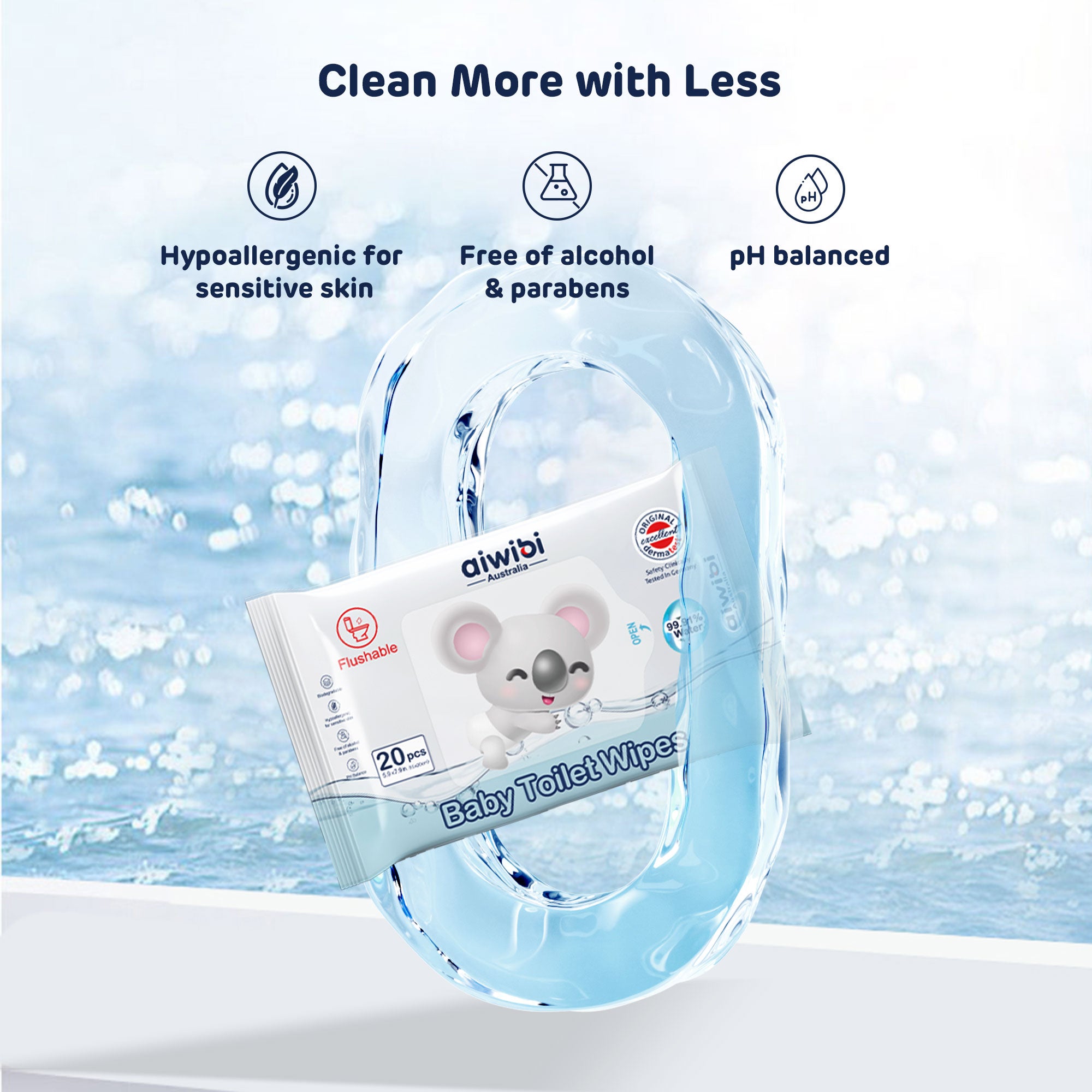 100% Biodegradable Toilet Wipes