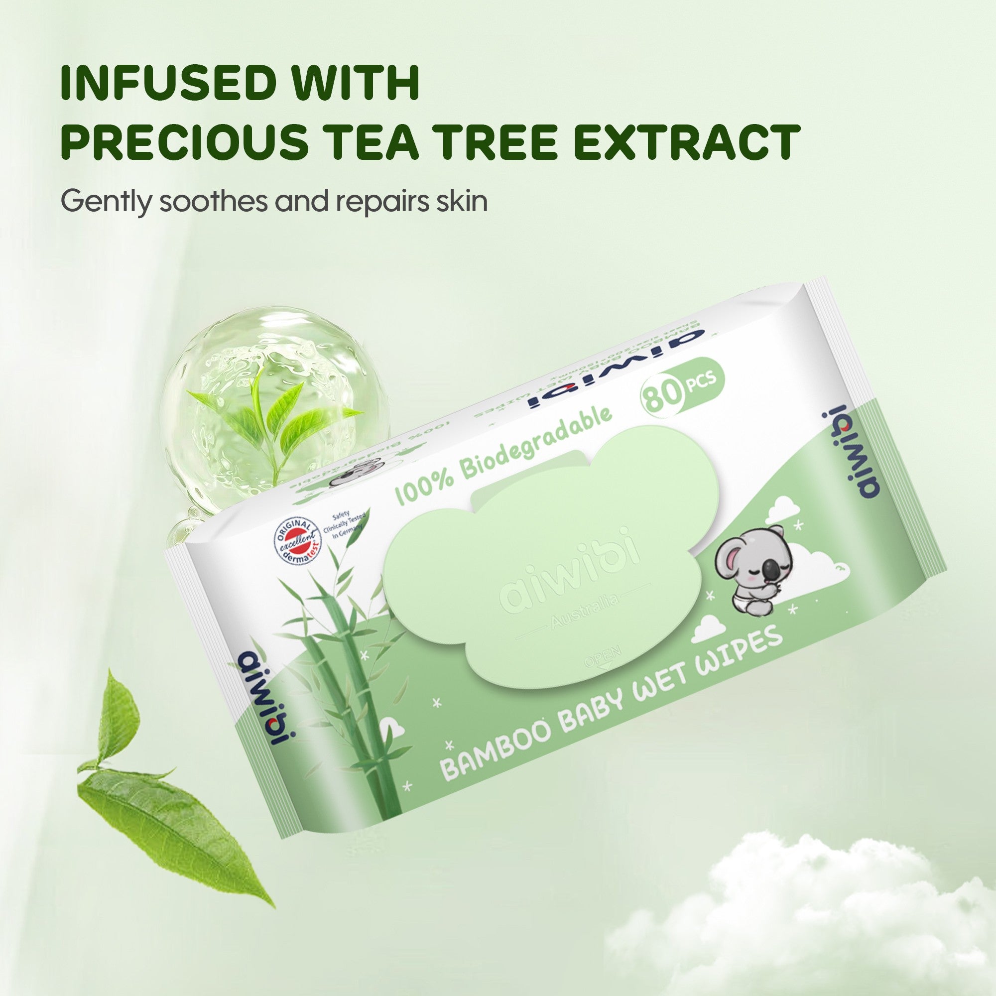 Eco-friendly 100% Bamboo Wet Wipes