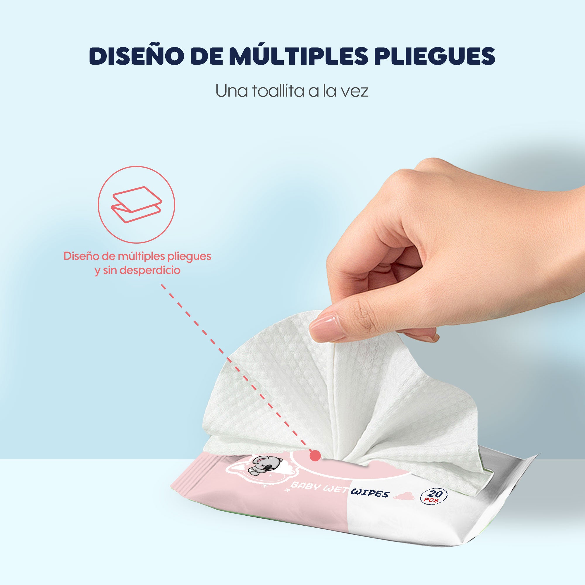 Gentle Soft Sensitive Care Wipes 20Pcs
