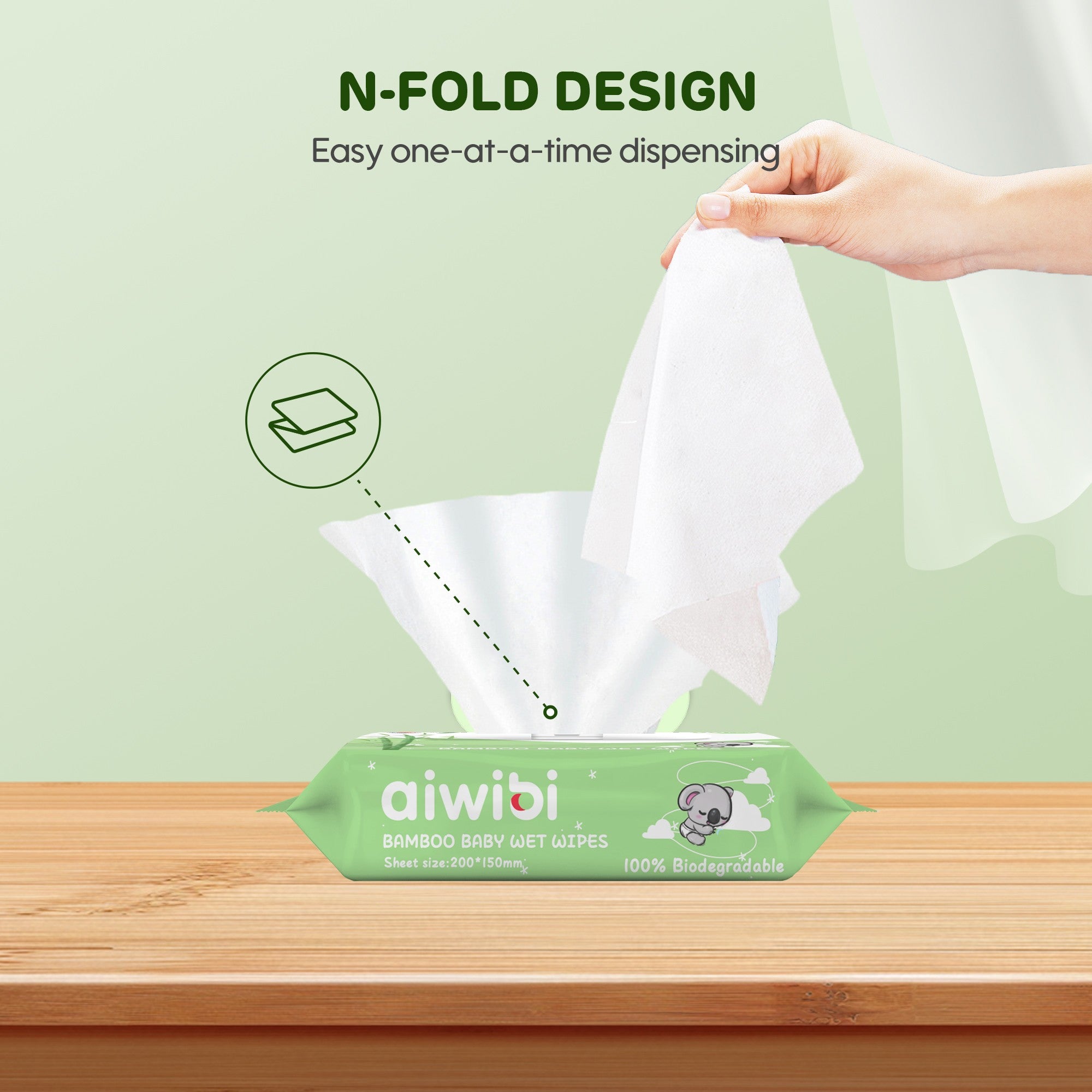 Eco-friendly 100% Bamboo Wet Wipes