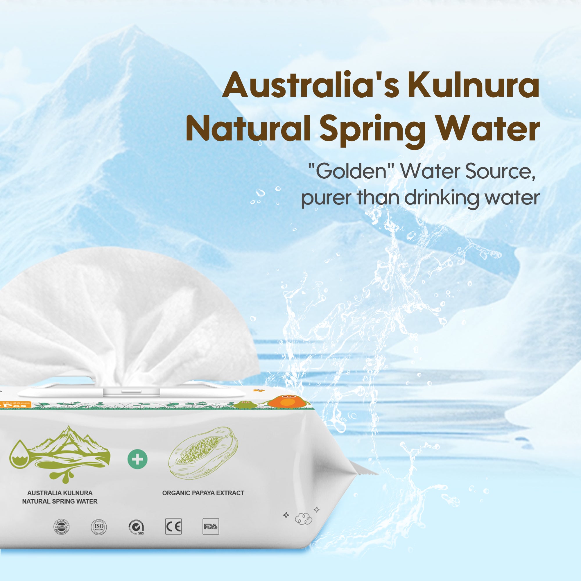 Fresh Organic Papaya Baby Wipes