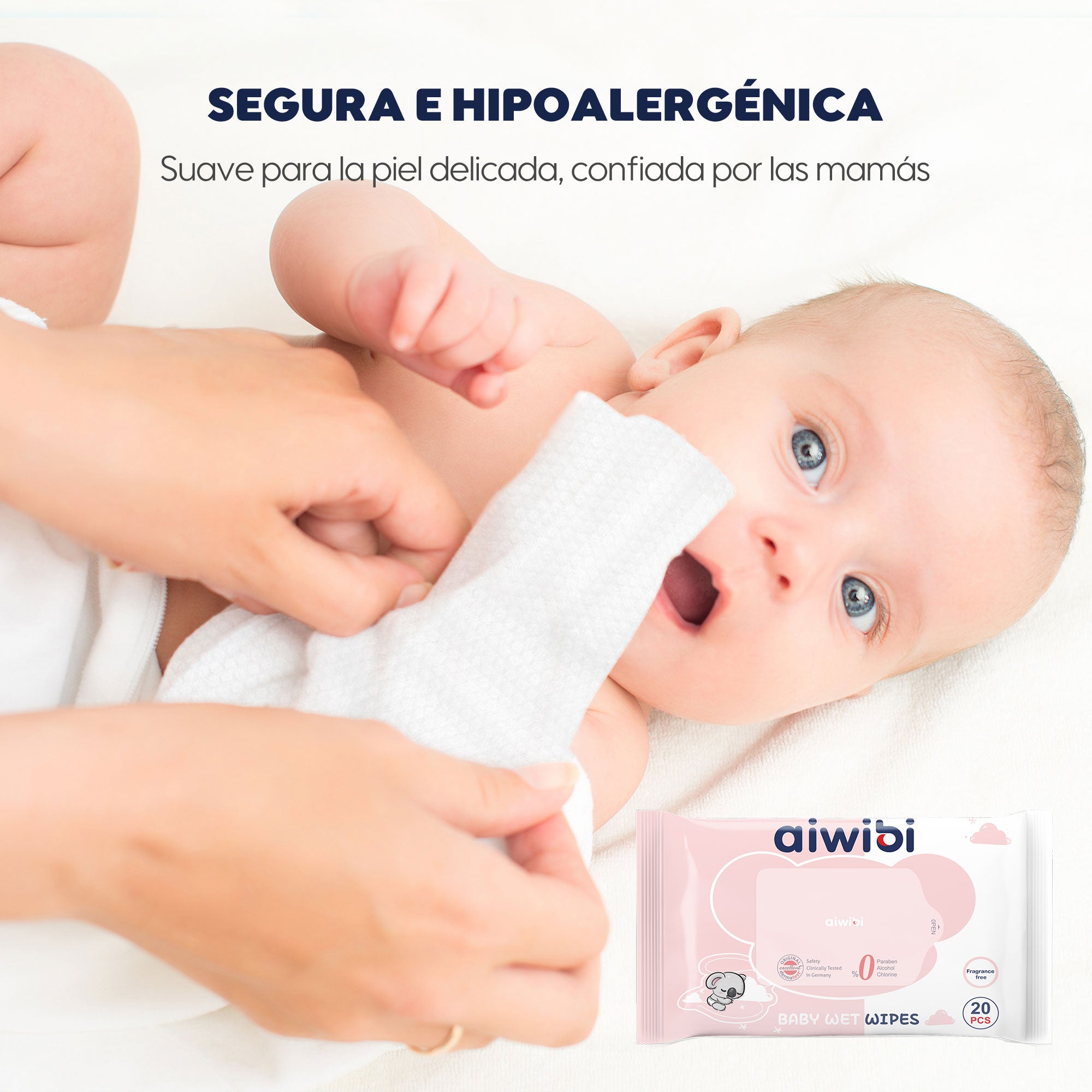 Gentle Soft Sensitive Care Wipes 20Pcs