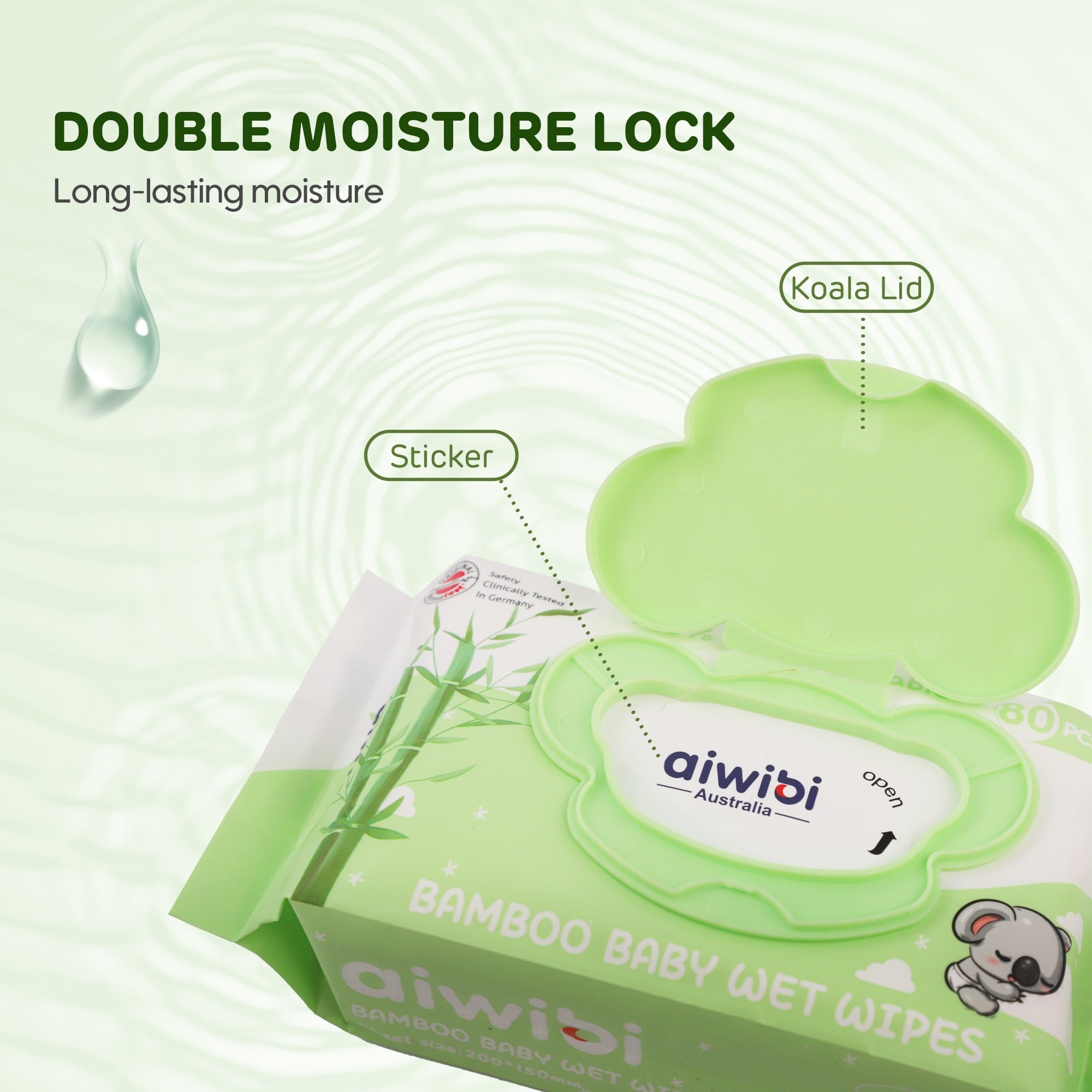 Eco-friendly 100% Bamboo Wet Wipes