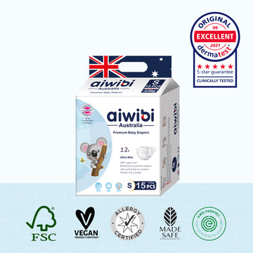 Comfy Soft Baby Diapers Small Pack Size S 15Pcs