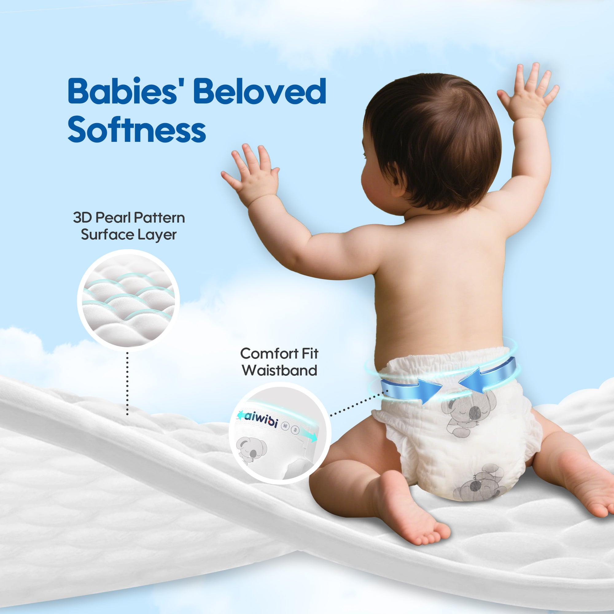 Comfy Soft Baby Diapers Small Pack Size S 15Pcs