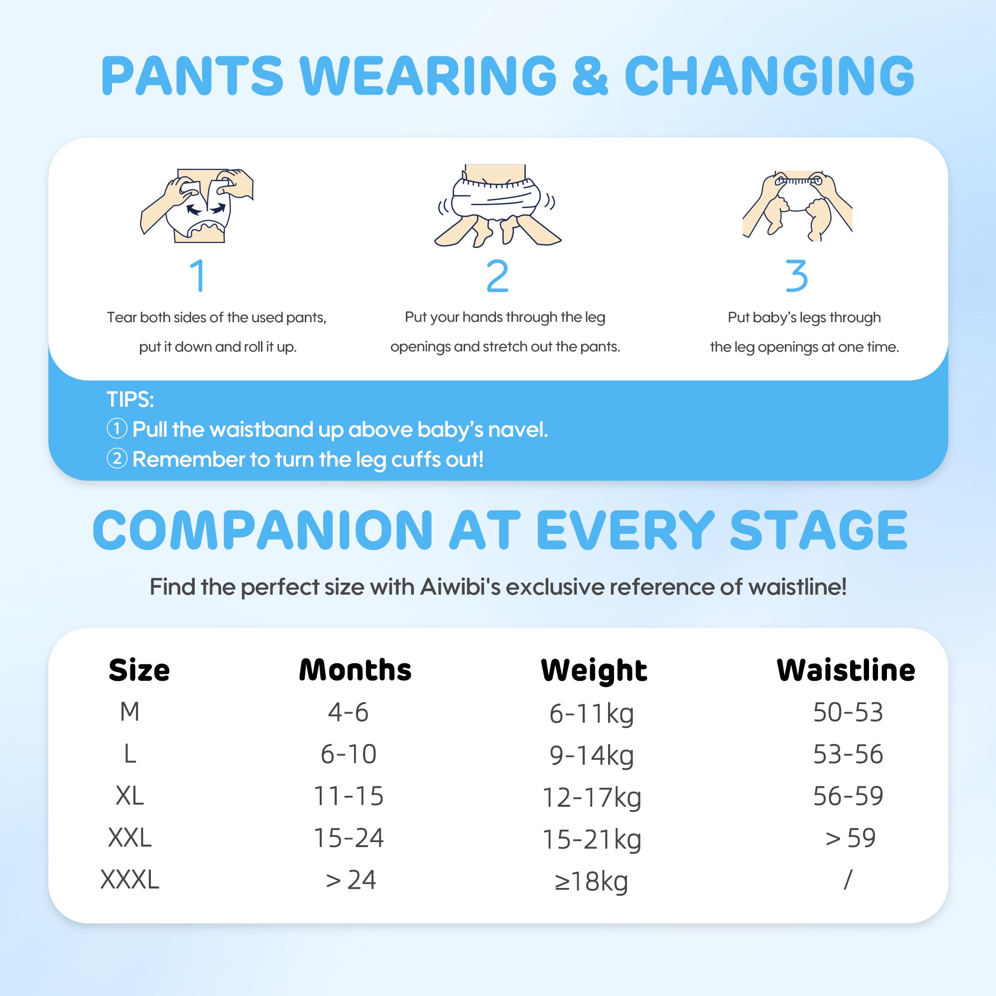 Comfy Guard Baby Pants Large Pack Size S 52Pcs