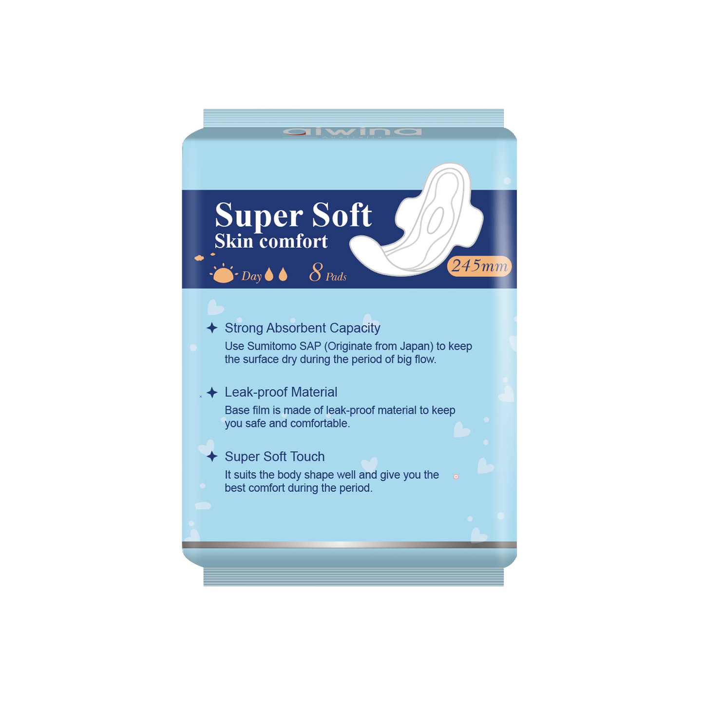 DAY SANITARY NAPKIN ULTRA SOFT AIWINA - 245MM