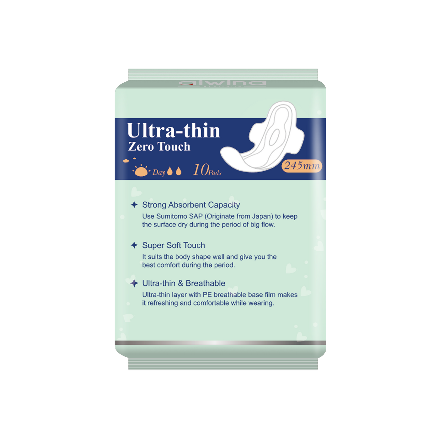 DAY SANITARY NAPKIN ULTRA THIN AIWINA - 245MM