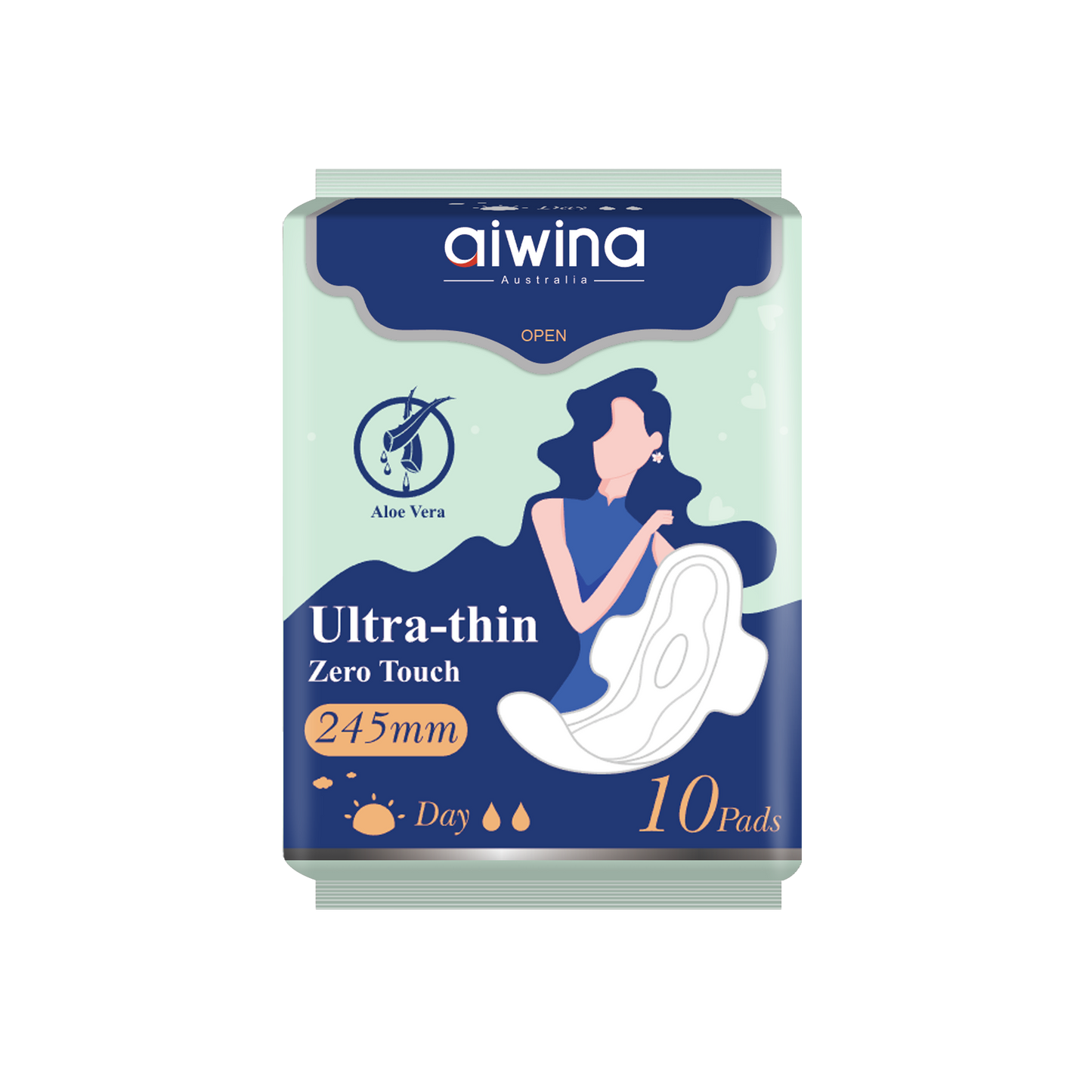 DAY SANITARY NAPKIN ULTRA THIN AIWINA - 245MM