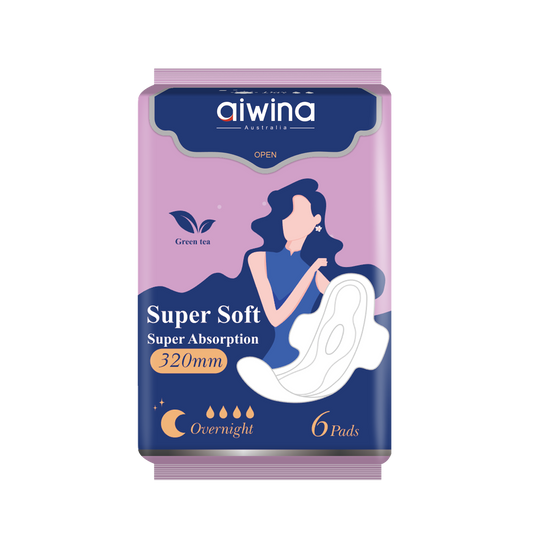 NIGHT SANITARY NAPKIN ULTRA SOFT AIWINA - 320MM