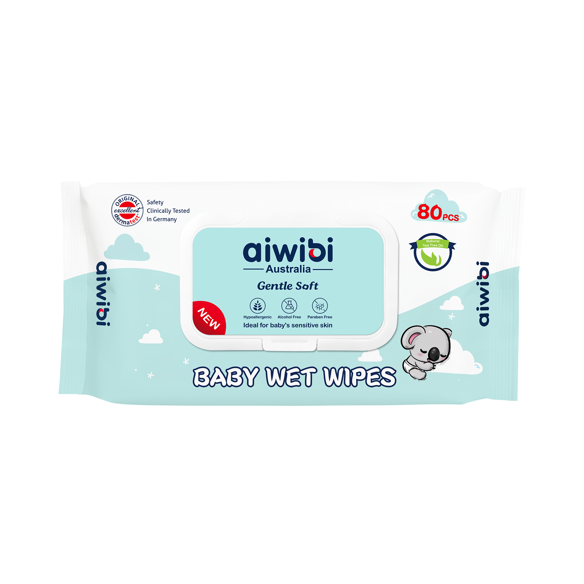 Gentle Soft Sensitive Care Wipes 80Pcs