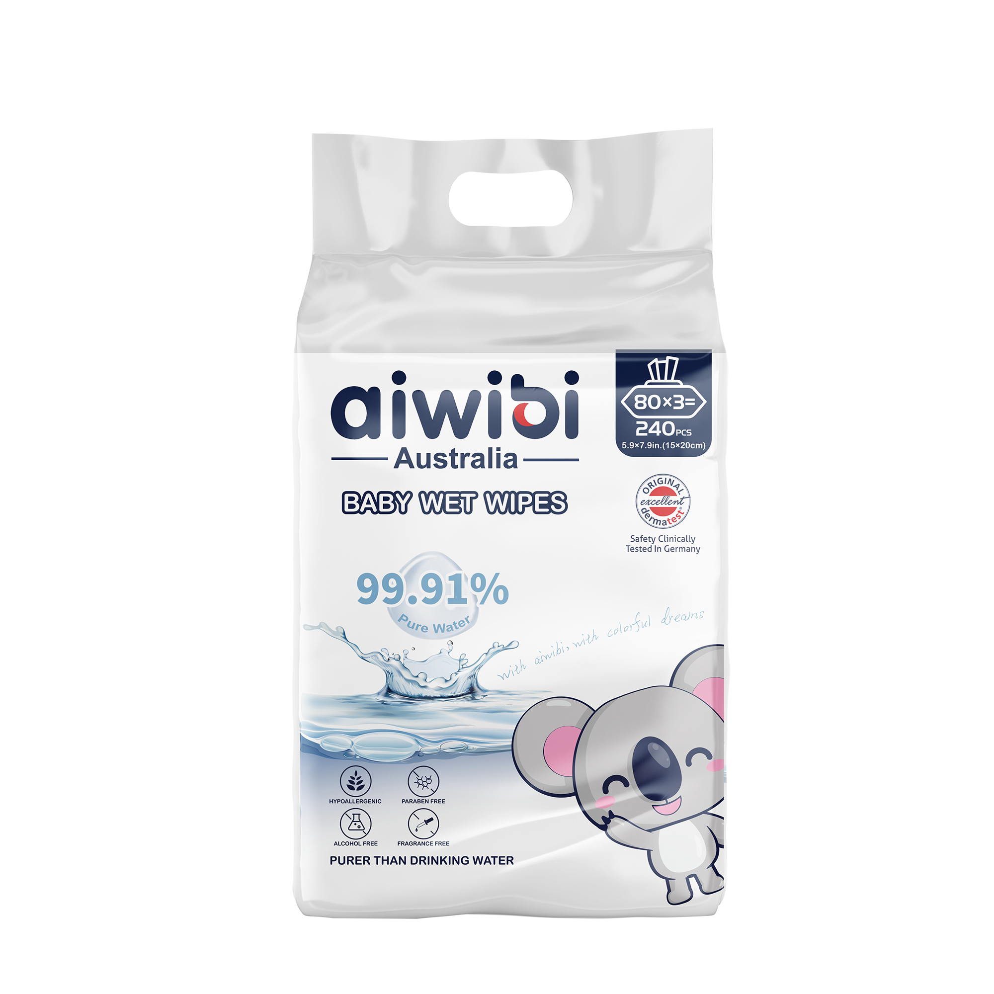 99.91% Pure Water D-Panthenol Wipes