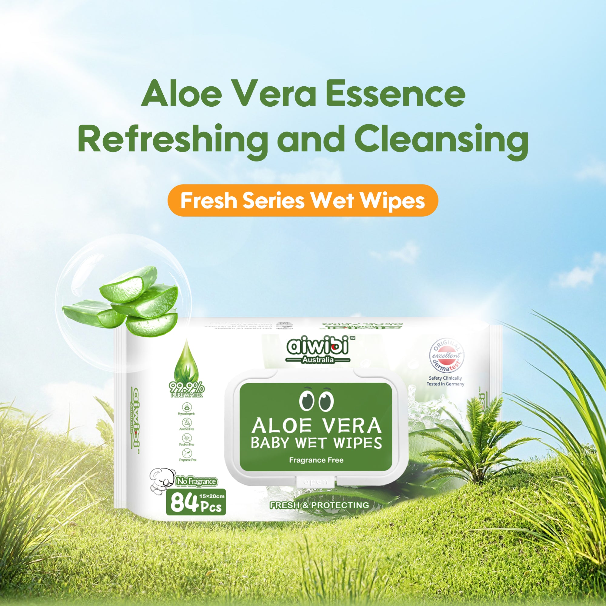 Fresh Organic Aloe Baby Wipes
