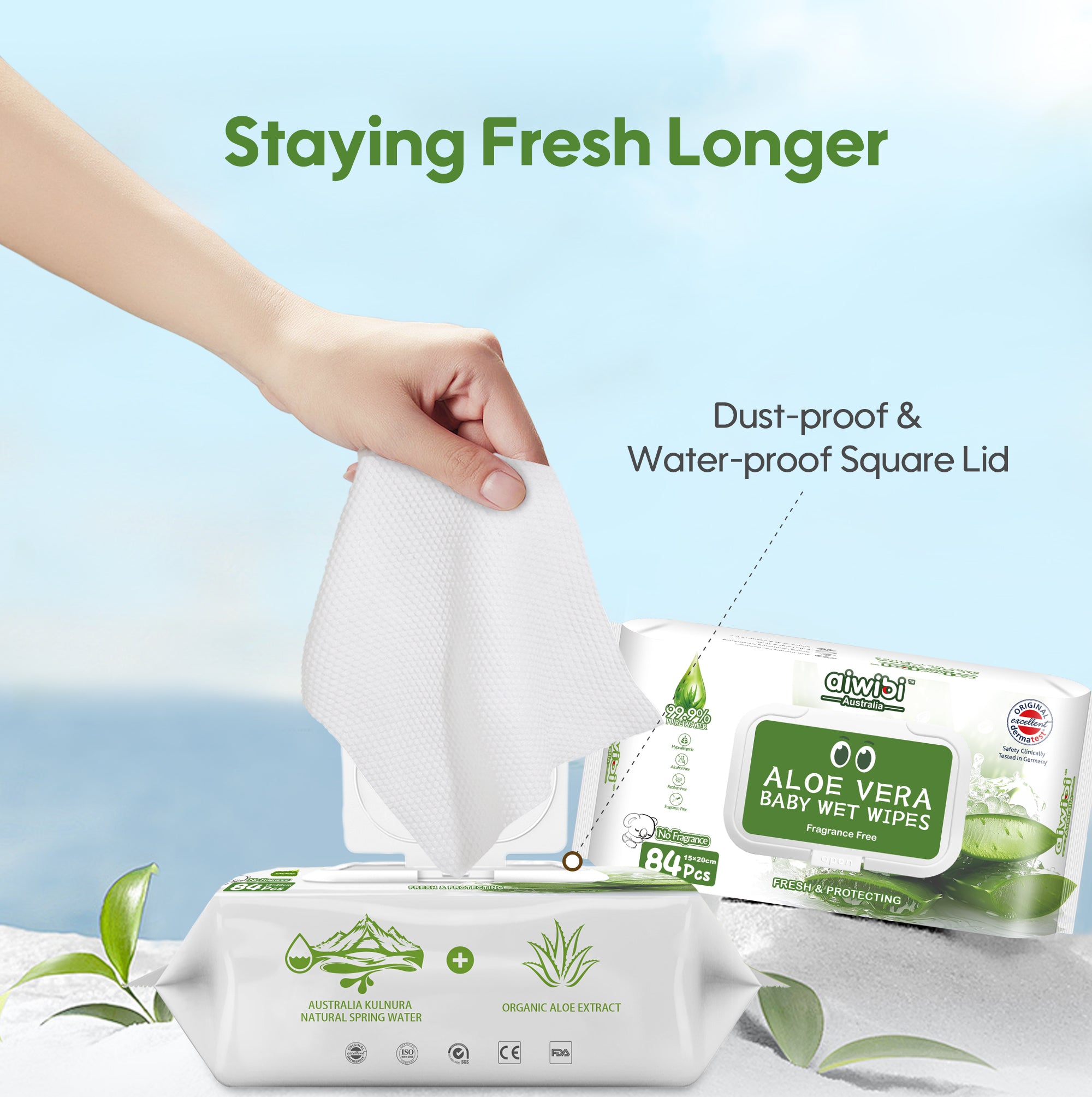 Fresh Organic Aloe Baby Wipes