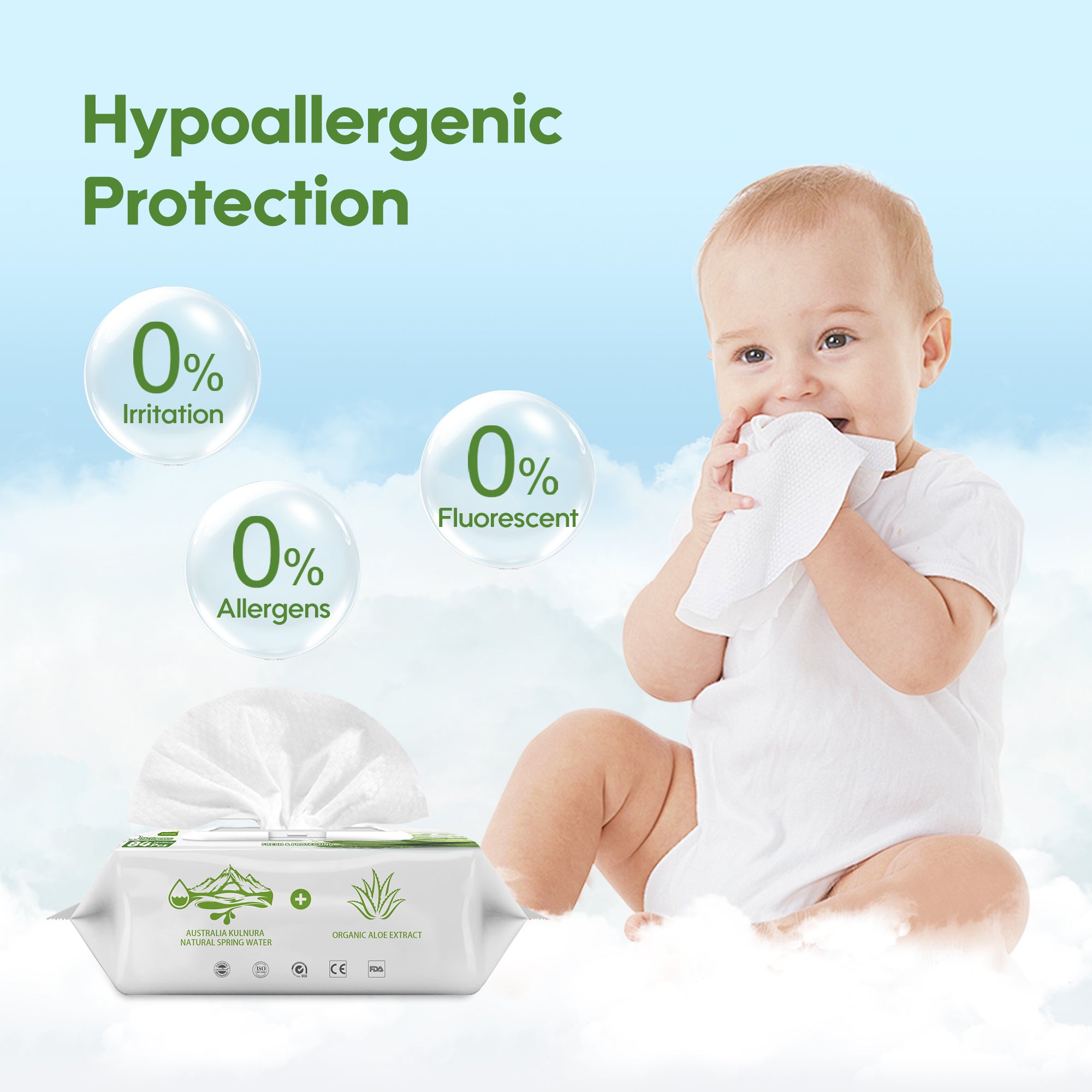 Fresh Organic Aloe Baby Wipes